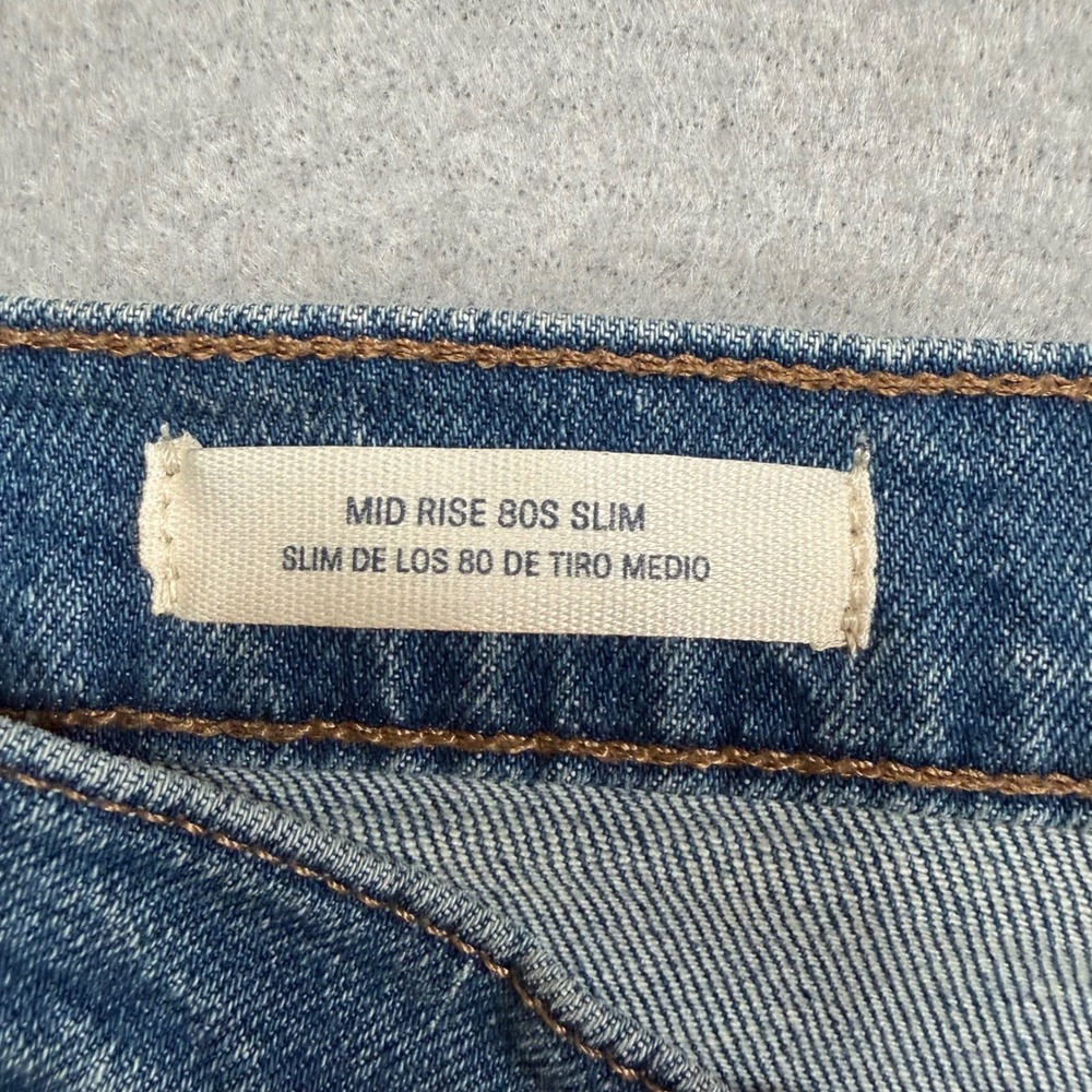 Universal Thread Womens Button Fly Mid Rise 80s Slim Jeans Raw Hem Size 8/R - Picture 5 of 16